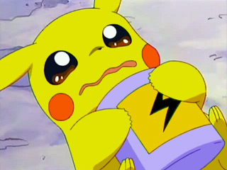 Пикатю (Pikachuu)\ Пикачу (Pikachu) (Кадр из эпизода Subame ga Ippai Kiken ga Ippai! Touka no Mori de Getto da ze!! (AG04))